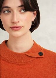 Talia Wool Cashmere Jumper, Topaz Orange, hi-res