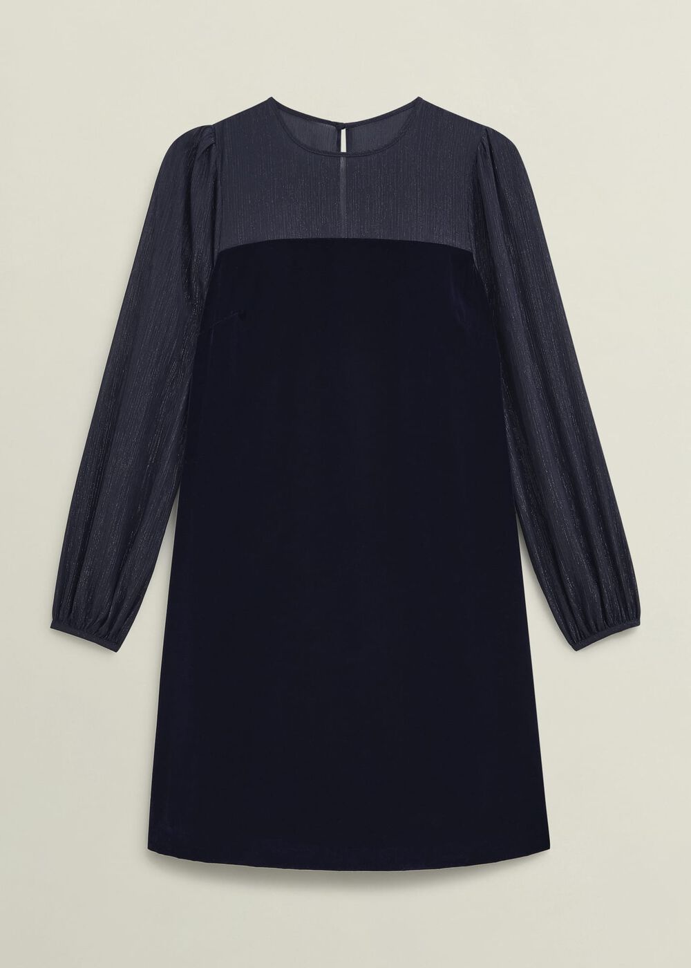 Zariah Velvet Dress, Midnight Navy, hi-res
