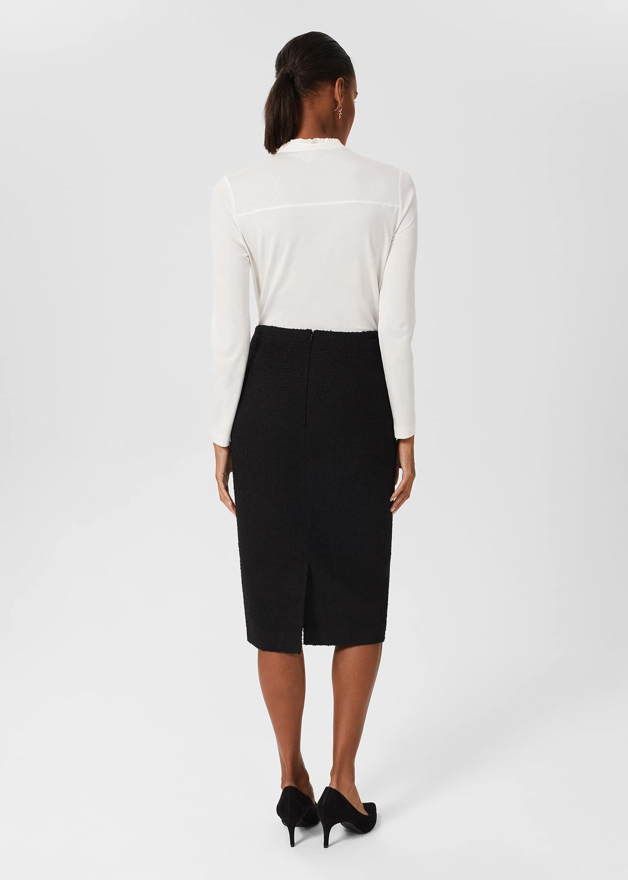 D.Exterior Tweed Skirt With Fringe Hem 49406 12RES
