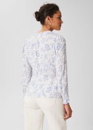 Maggie Top, Ivory Pale Blue, hi-res
