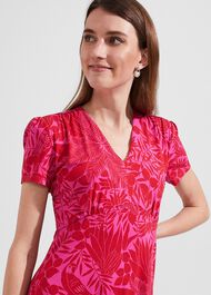 Ann Jersey Dress, Red Pink, hi-res