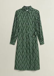 Florian Dress, Navy Green, hi-res