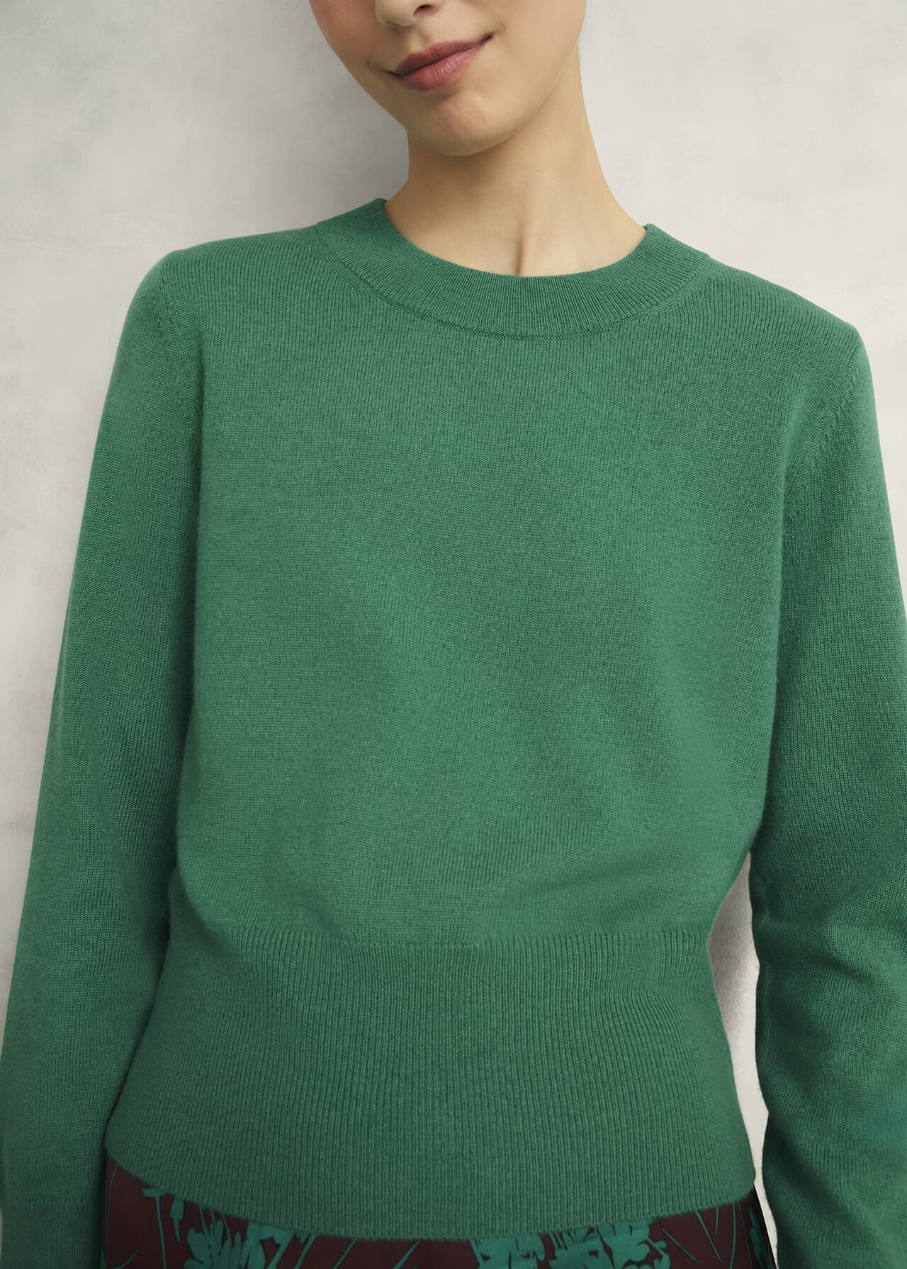 Tresco Wool Cashmere Sweater, Viridian Green, hi-res