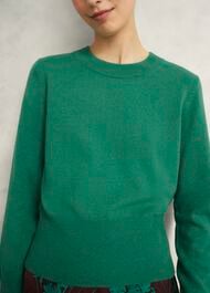 Tresco Wool Cashmere Sweater, Viridian Green, hi-res