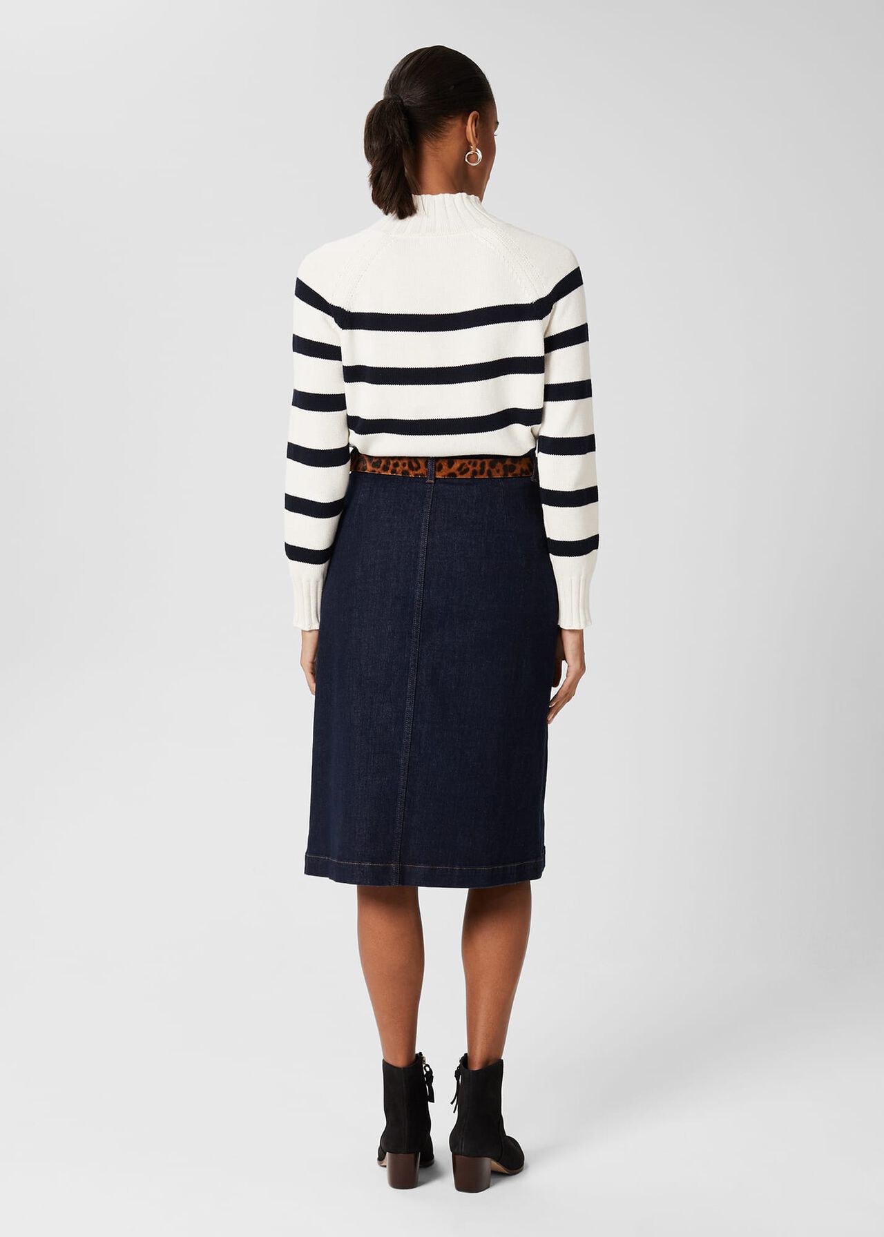 Spencer Denim Skirt, Indigo, hi-res