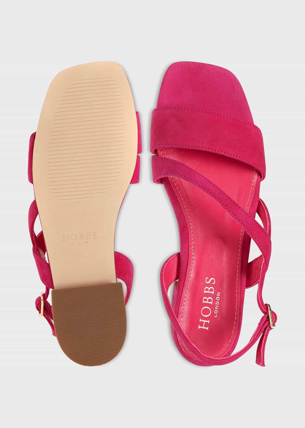 Mila Flat Sandal, Bright Pink, hi-res