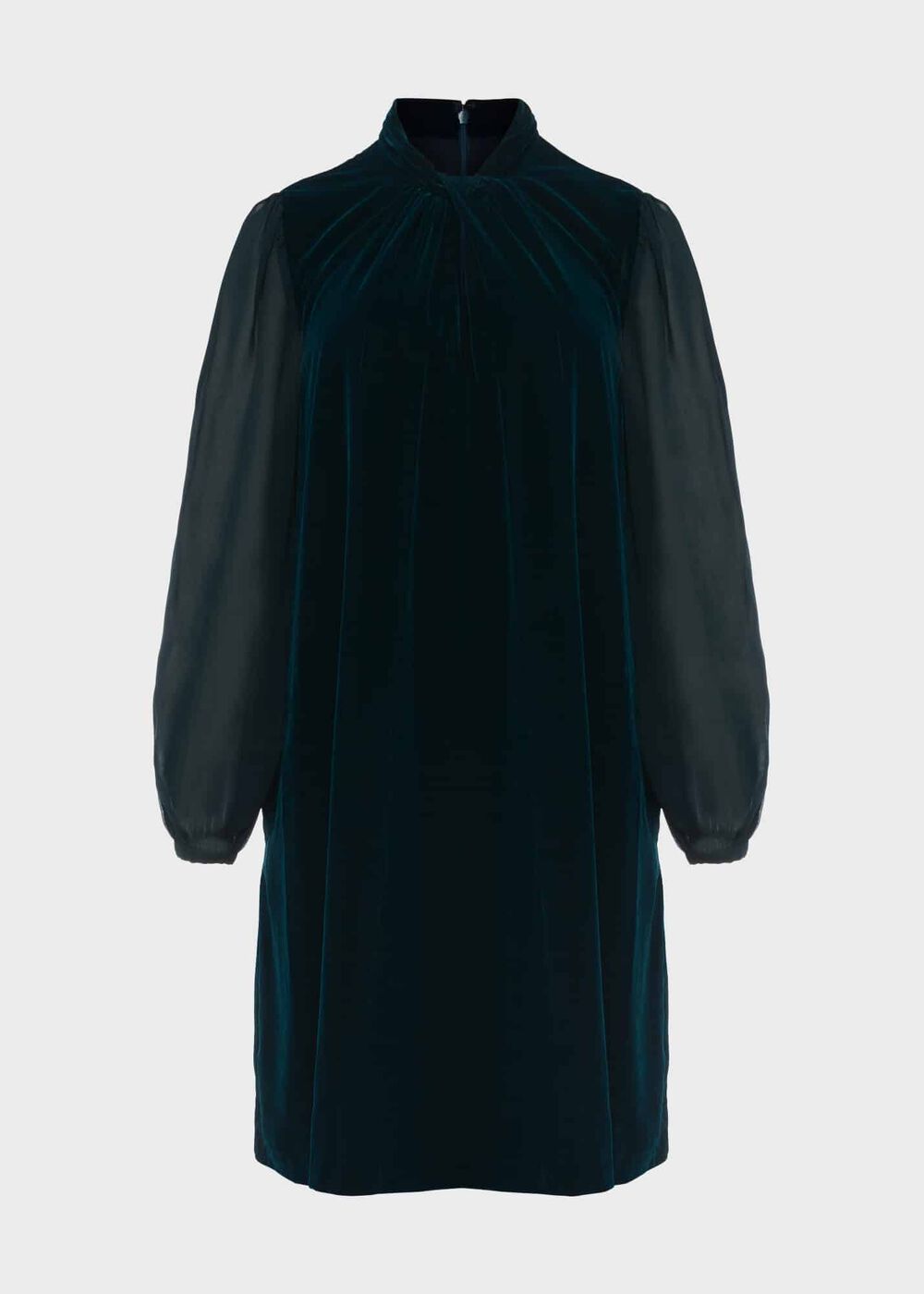 Faye Velvet Dress, Pine Green, hi-res