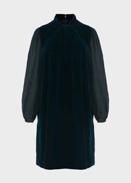 Faye Velvet Dress, Pine Green, hi-res