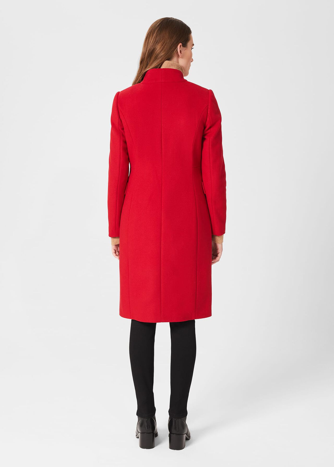 Rhiannon Wool Blend Coat, Red, hi-res