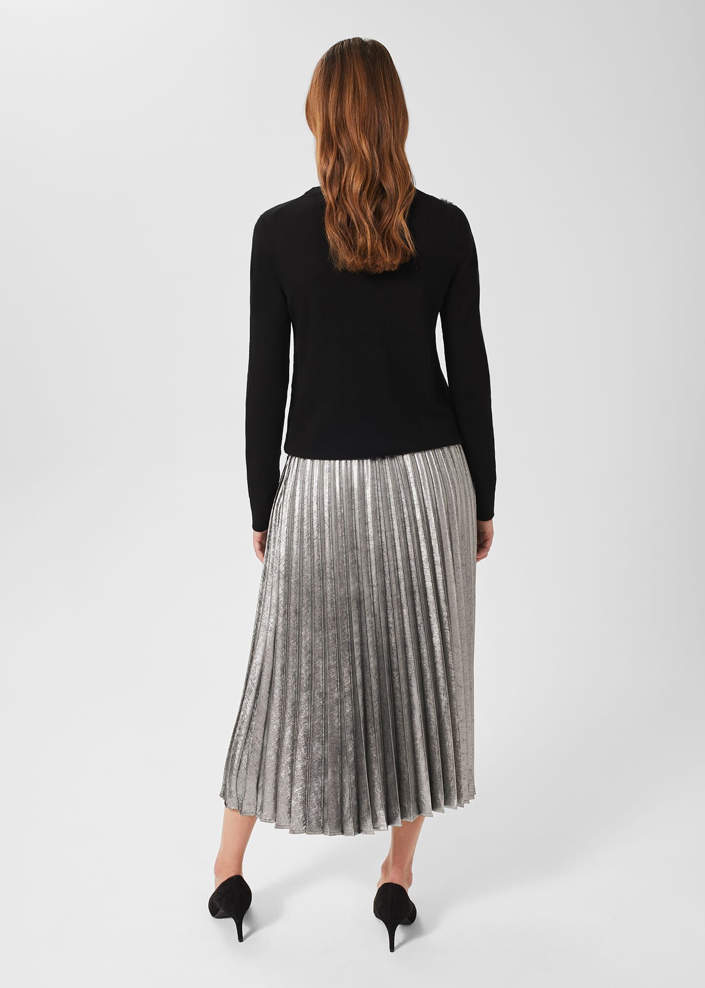 Silver pleated cheap skirt nz