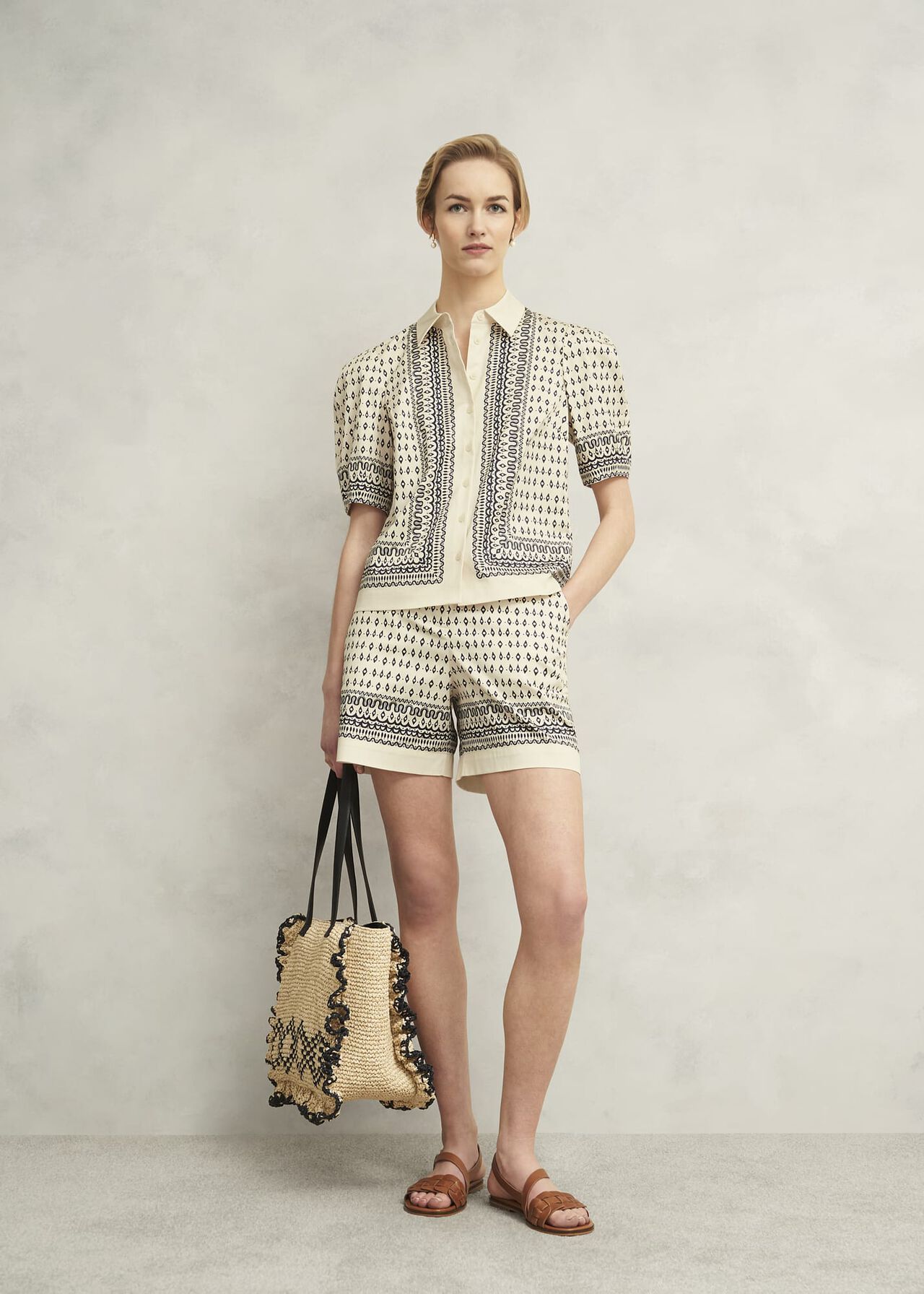 Suri Shirt, Cream Navy, hi-res