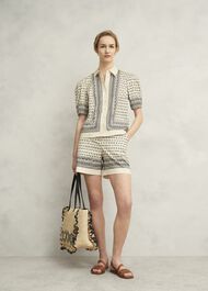 Suri Shirt, Cream Navy, hi-res