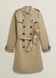 Petite Skylar Shower Resistant Trench Coat, Tan, hi-res