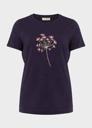 Jamie Embroided T-Shirt, Cow Parsley, hi-res