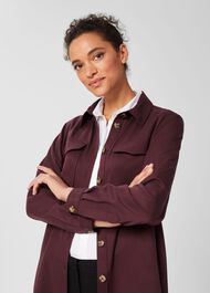 Adley Overshirt, Burgundy, hi-res