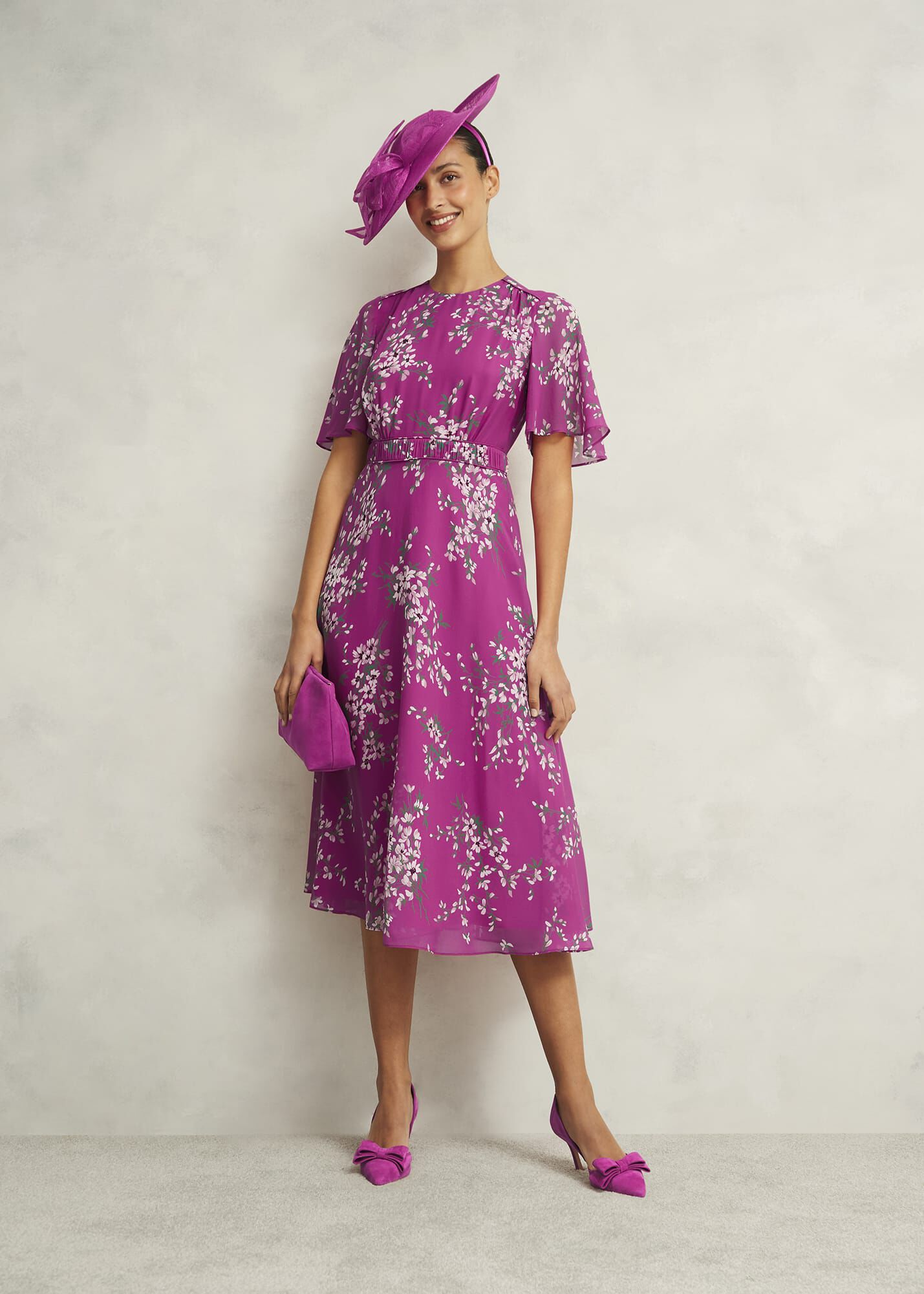 【海外限定】Hobbsワンピース☆Petite Mollie Wildflower Dress, セール】 MARIELLA DRESS （ロング・マキシ丈ワンピース