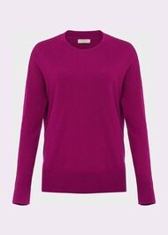 Marcia Tie Sweater With Cashmere, Bright Plum, hi-res