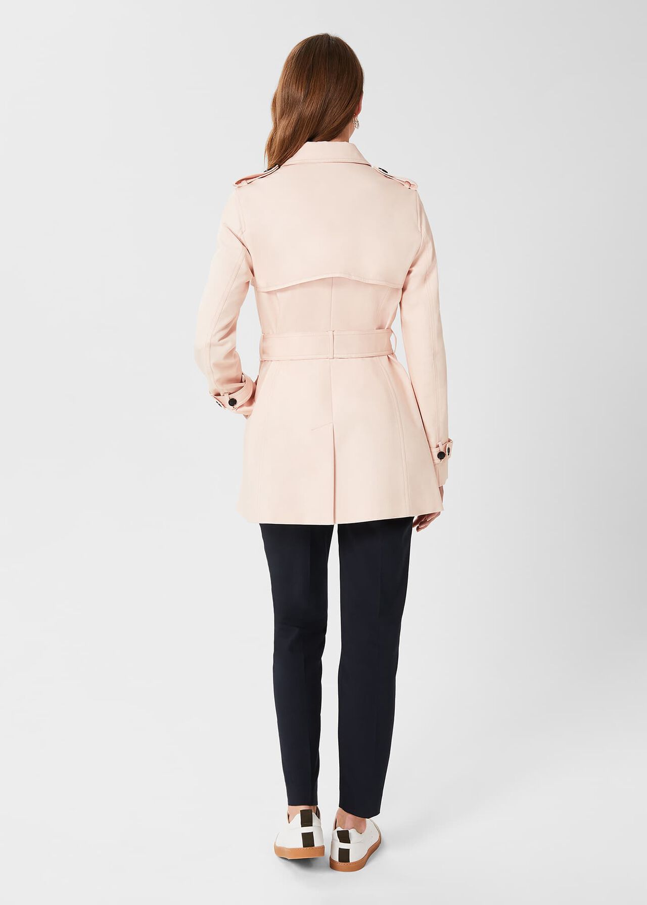 Raegan Water Resistant Trench Coat, Pale Pink, hi-res