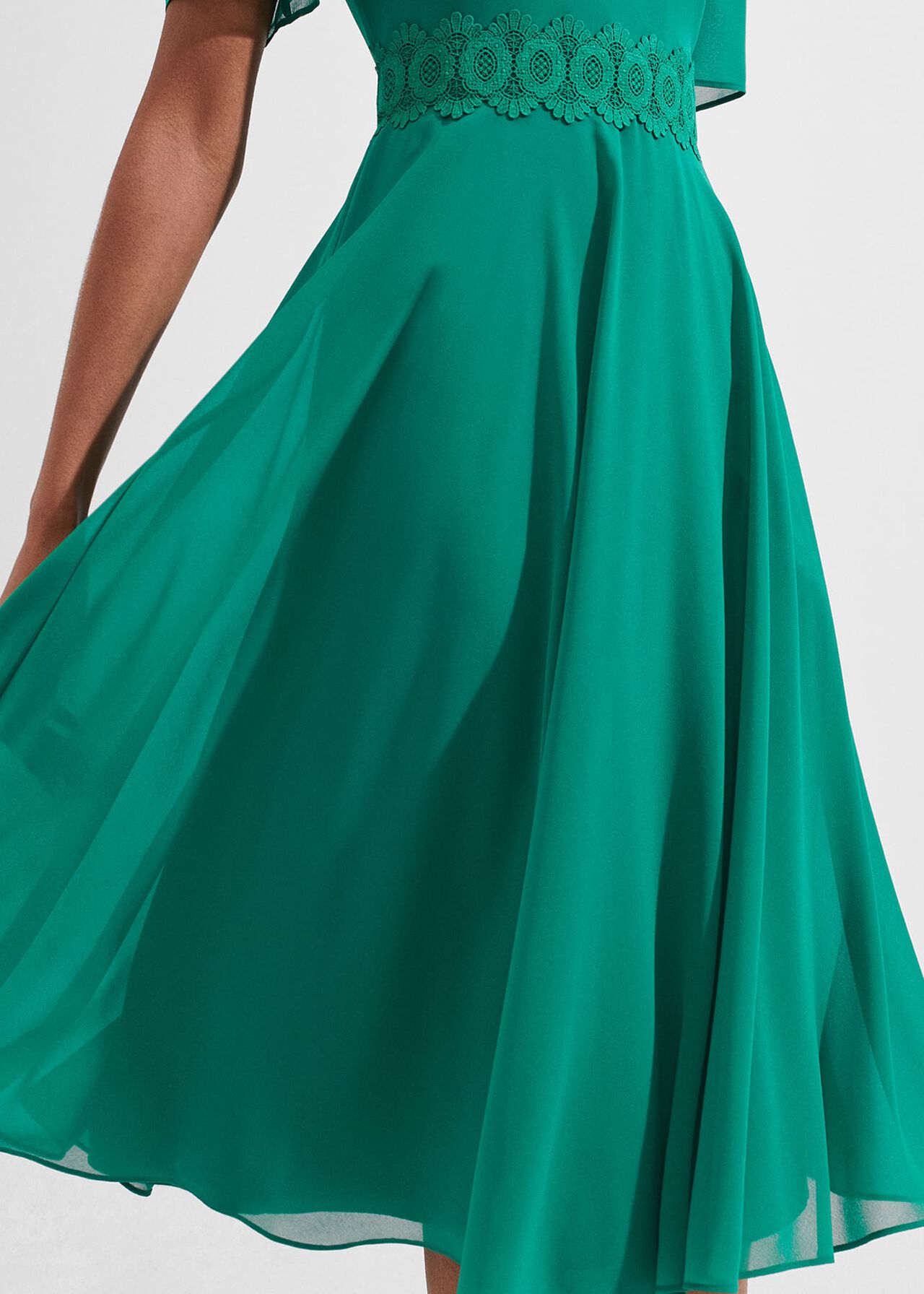 Cressida Fit And Flare Dress, Meadow Green, hi-res