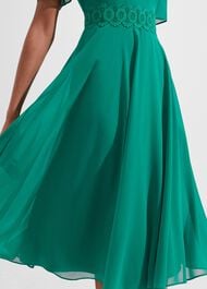 Cressida Fit And Flare Dress, Meadow Green, hi-res