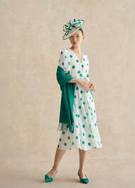 Marea Fascinator, Ivory Green, hi-res