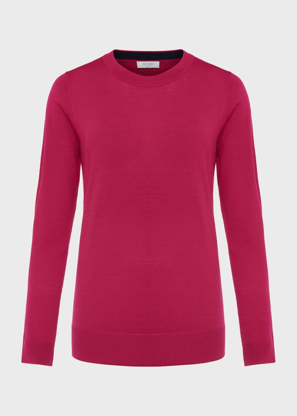 Penny Merino Wool Jumper, Rich Berry Red, hi-res