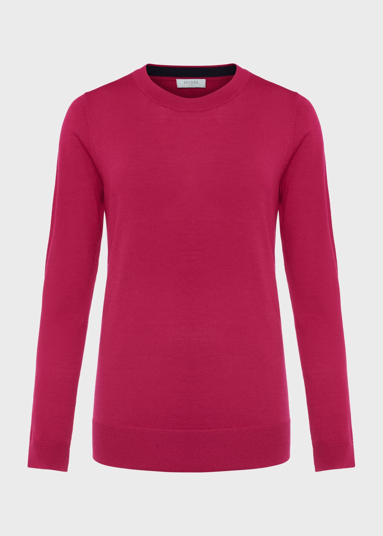 Penny Merino Jumper, Rich Berry Red, hi-res