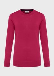 Penny Merino Wool Jumper, Rich Berry Red, hi-res