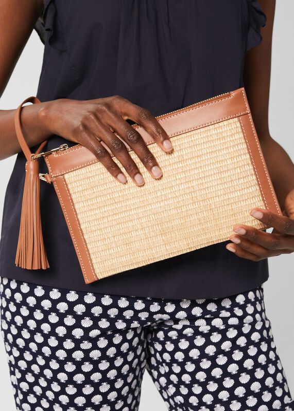 Blakeney Straw Clutch Bag 