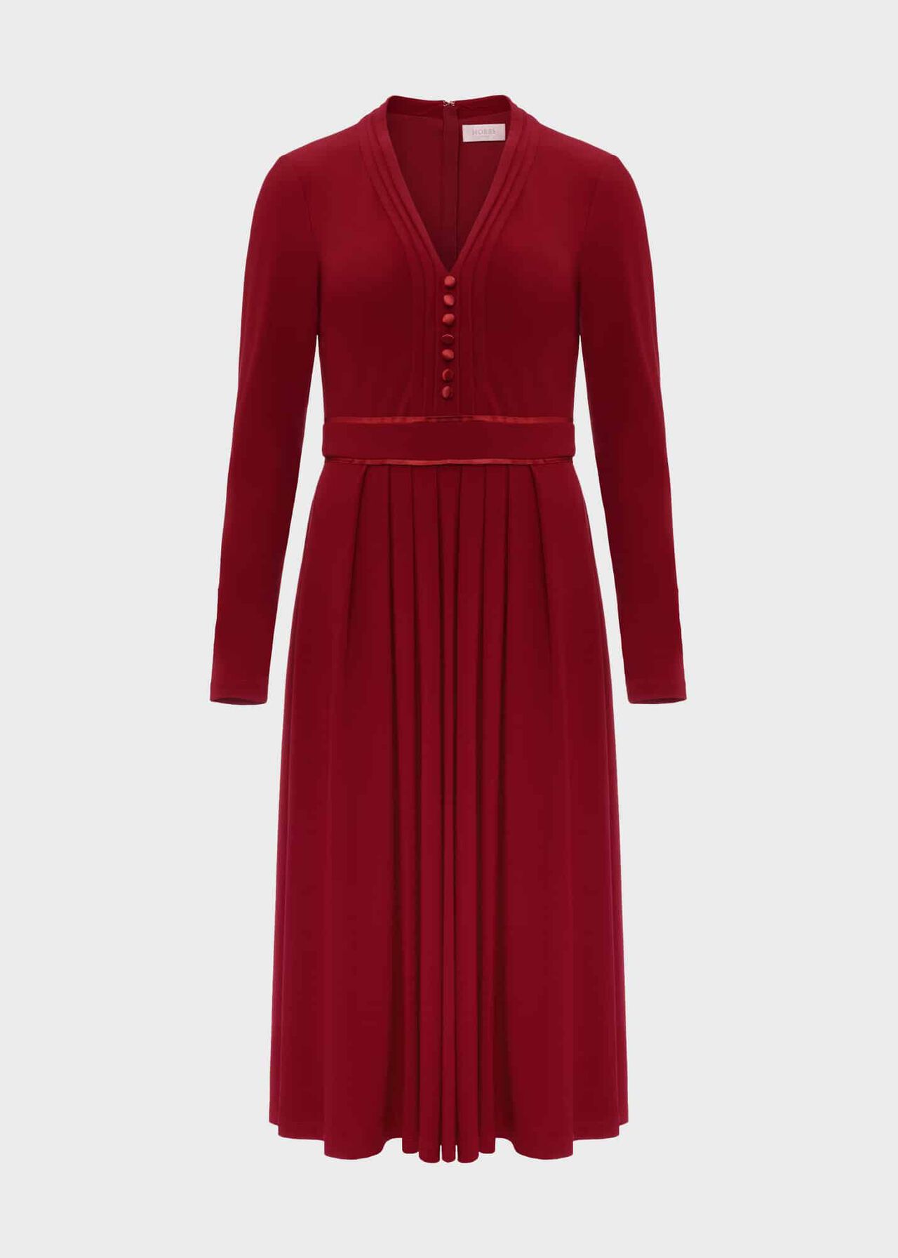 Leslie Fit And Flare Dress, Deep Red, hi-res