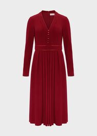 Leslie Fit And Flare Dress, Deep Red, hi-res