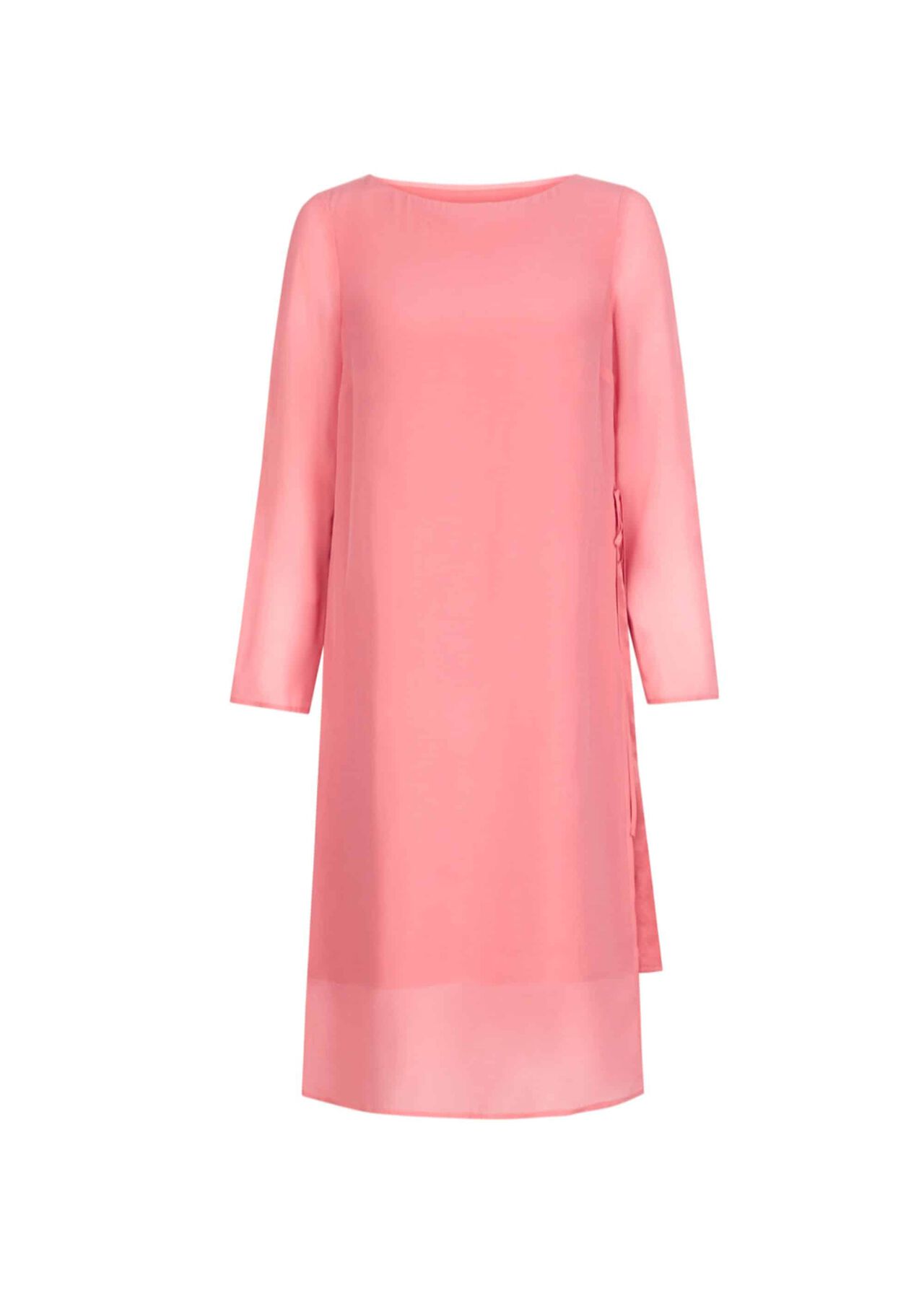 Edie Silk Dress, Pink, hi-res