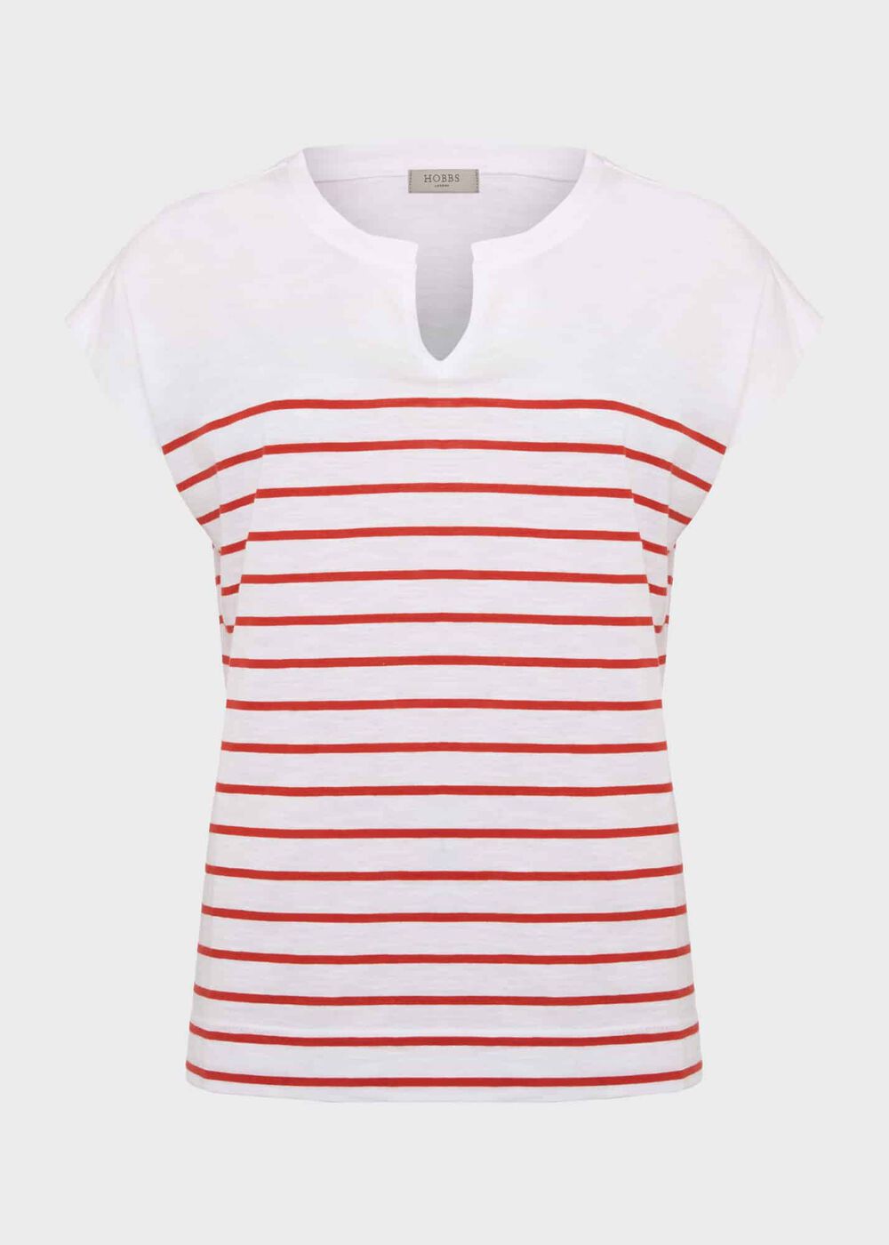 Karis Slub Top, White Flame Red, hi-res