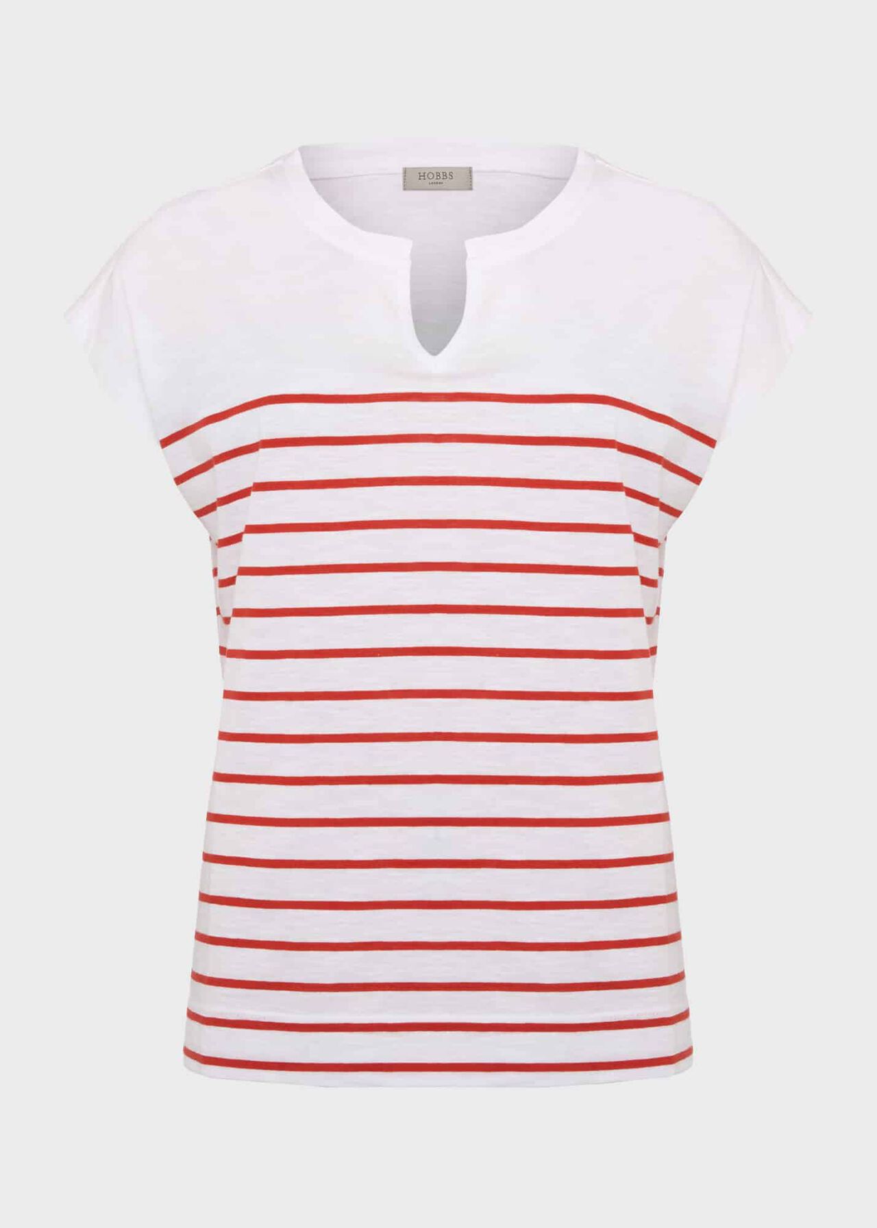 Karis Slub Top, White Flame Red, hi-res