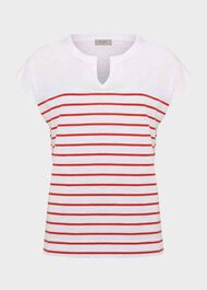 Karis Slub Top, White Flame Red, hi-res