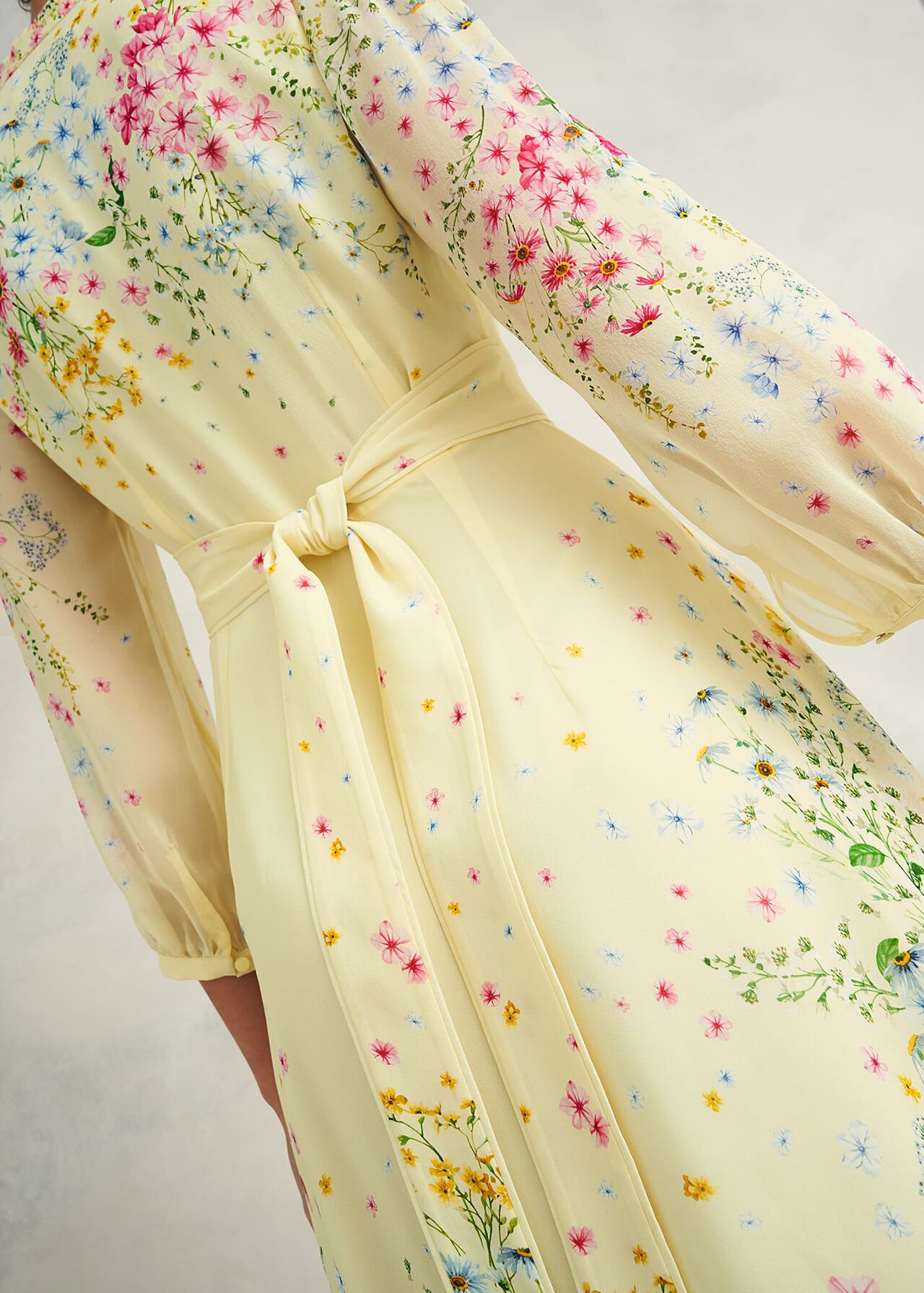 Emma Silk Dress, Yellow Multi, hi-res