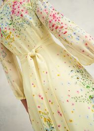 Emma Silk Dress, Yellow Multi, hi-res