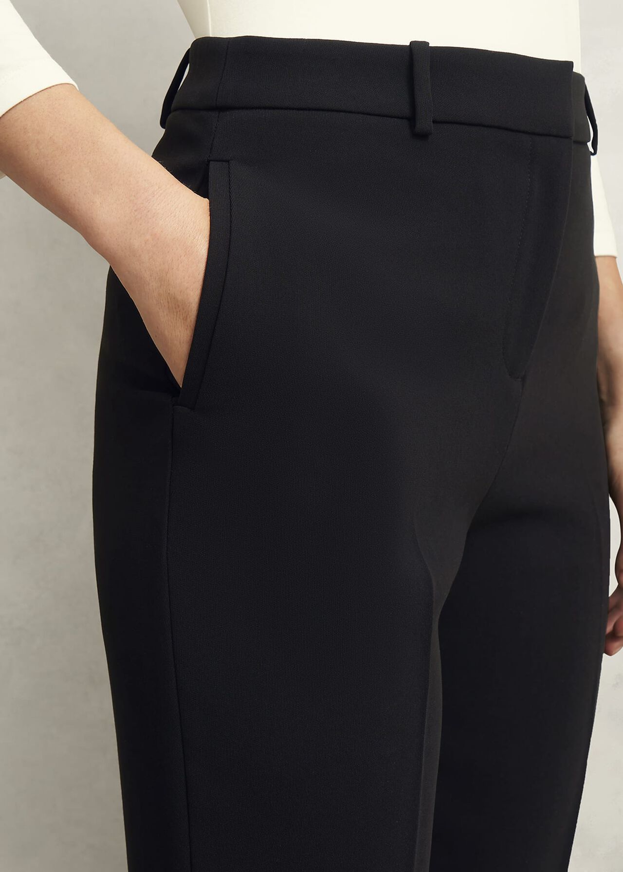 Rae Straight Pants, Black, hi-res