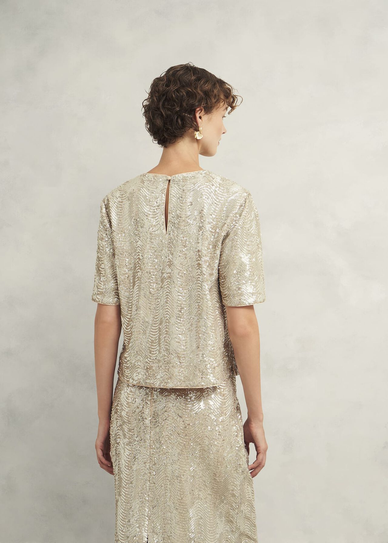 Marlowe Sequin Top, Silver, hi-res