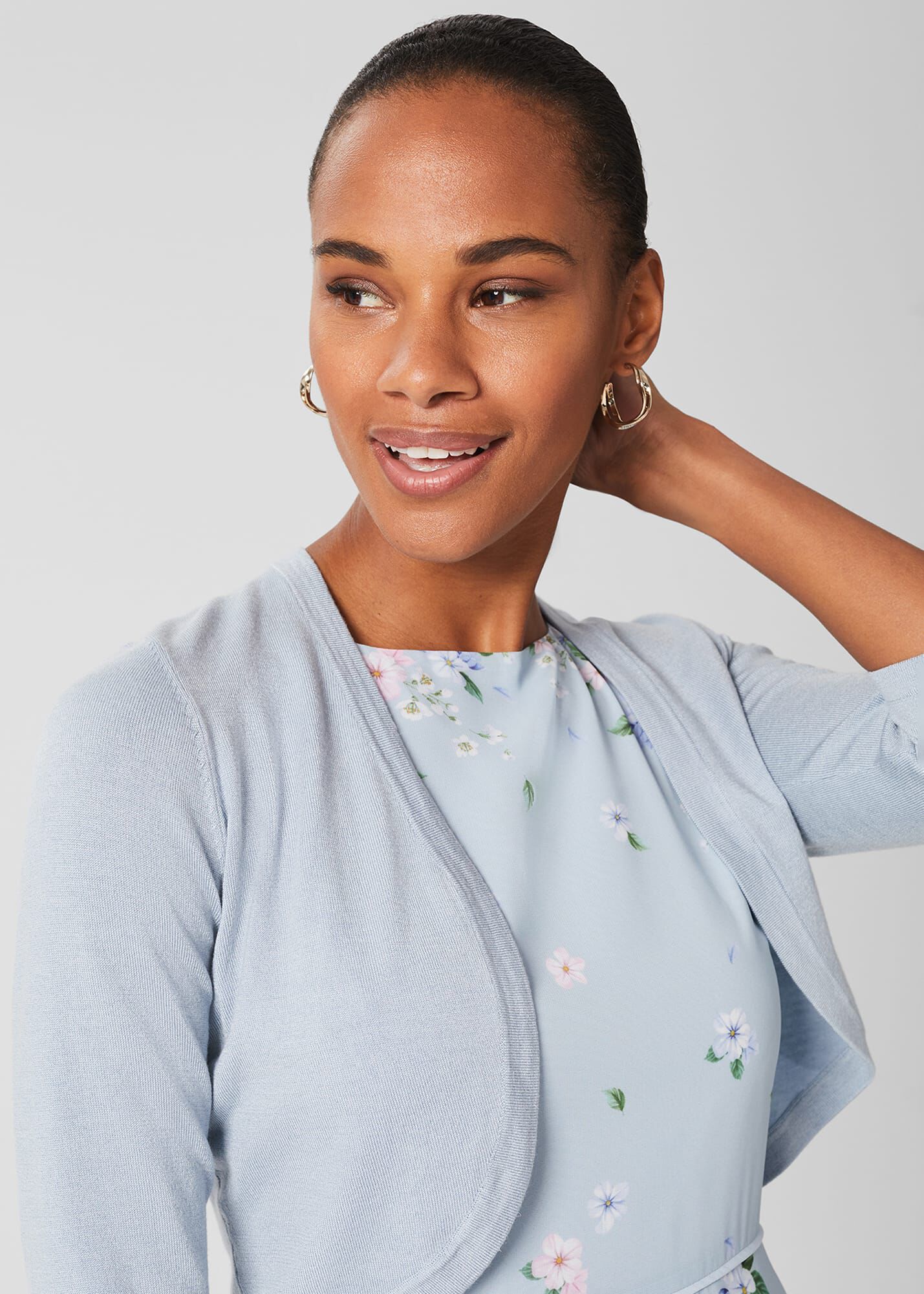 pale blue bolero