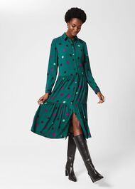 Nory Midi Dress, Green Multi, hi-res