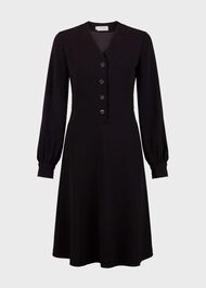 Lillian Fit And Flare Dress, Black, hi-res