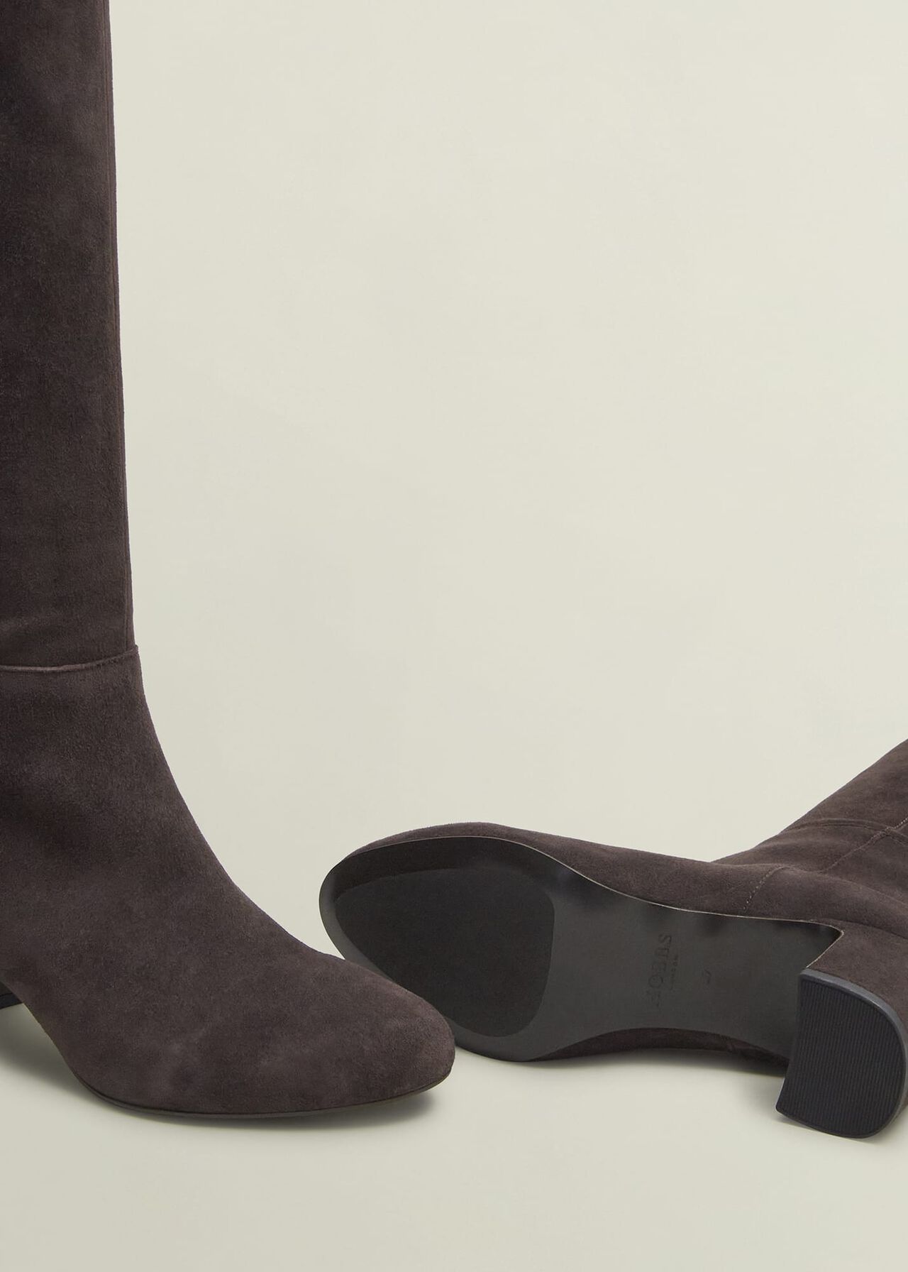 Caroline Knee Boots, Chocolate Brown, hi-res