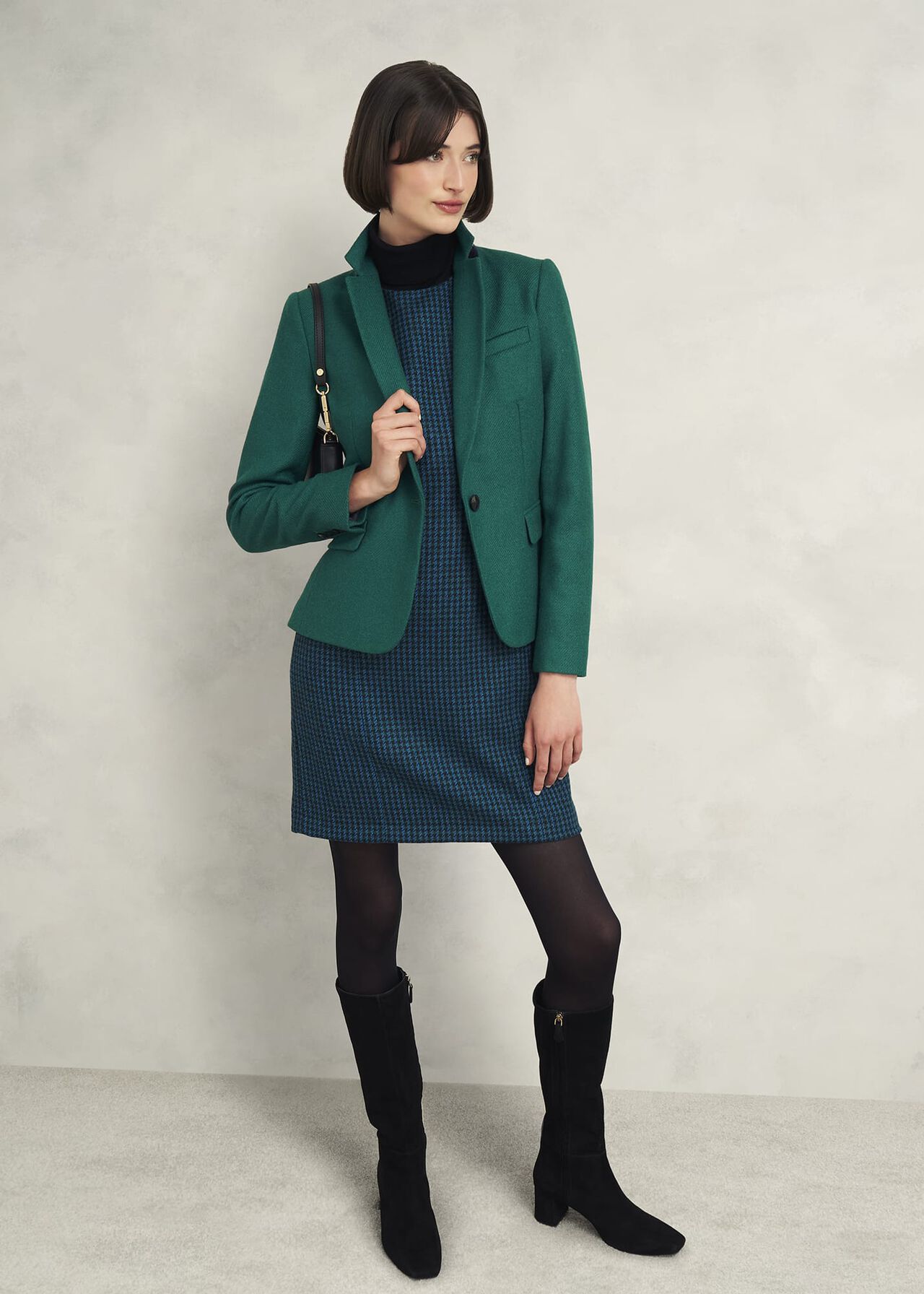 Sariah Wool Dress, Green Multi, hi-res