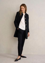 Evangeline Tweed Coat, Black, hi-res