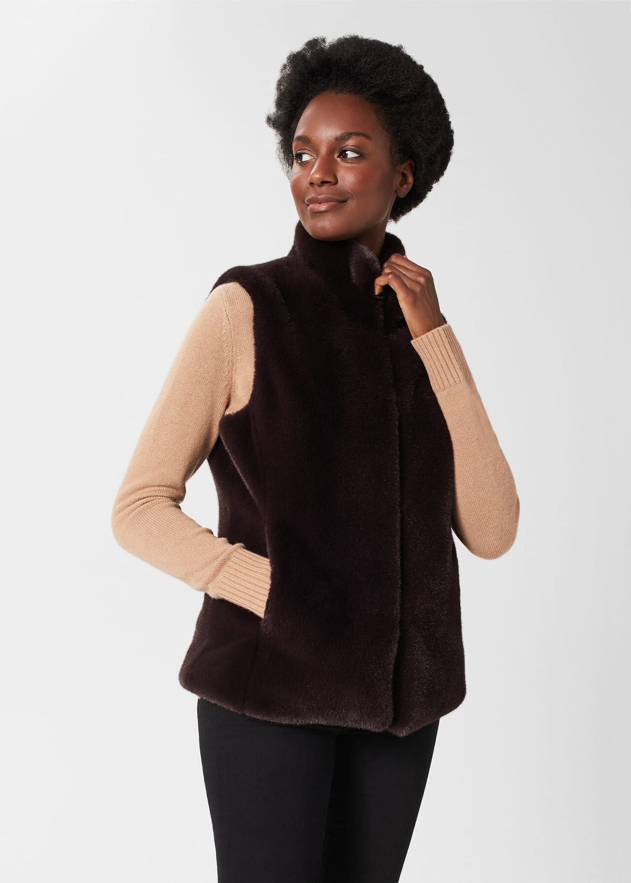 Verena Gilet, Aubergine, hi-res