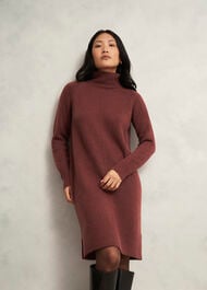Nessa Knitted Dress, Cinnamon Brown, hi-res