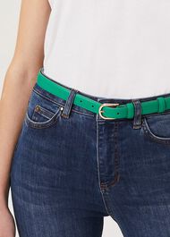 Reese Leather Belt, Green, hi-res