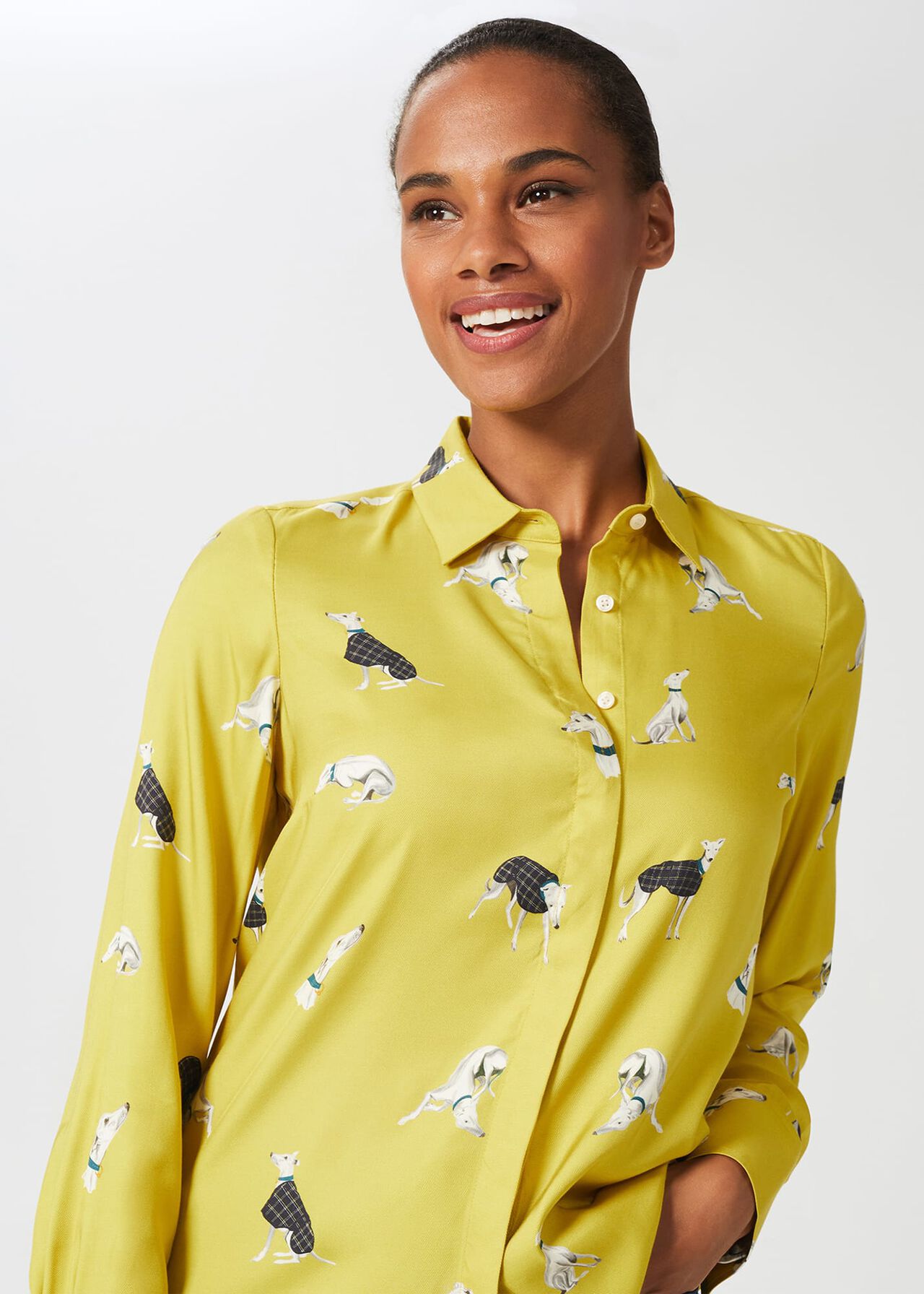 Alana Shirt, Yellow Multi, hi-res