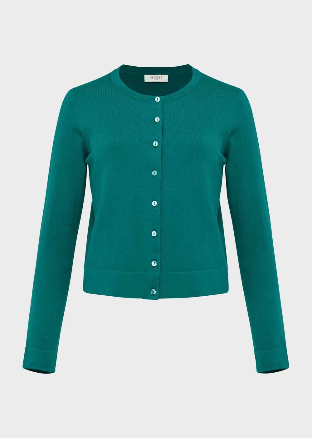 Michelle Cotton Cardigan, Ocean Green, hi-res